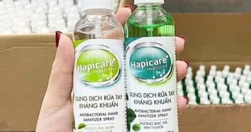 Dung dịch rửa tay kháng khuẩn HAPPICARE+ bị thu hồi do vi phạm giới hạn methanol