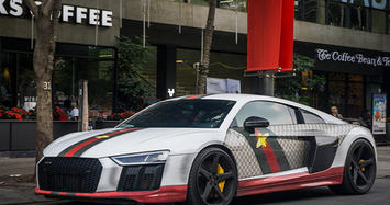 Siêu xe Audi R8 V10 Plus tiền tỷ khoác áo Gucci