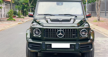 Cận cảnh Mercedes-AMG G63 màu xanh bộ đội giá hơn 10 tỷ 