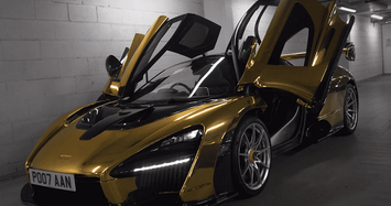 Ngắm đã mắt siêu xe McLaren Senna bọc crôm vàng triệu USD 