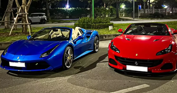 Chiêm ngưỡng bộ đôi Ferrari mui trần bạc tỷ của đại gia Hà Nội