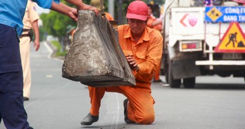 Nút giao trước cầu Sài Gòn tạm thời 'đóng cửa'