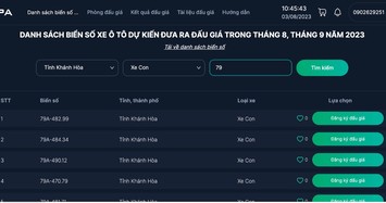 Hướng dẫn các bước tham gia đấu giá biển số ô tô trực tuyến 