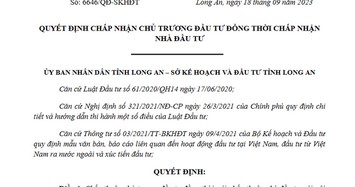 Giả mạo 'quyết định chấp thuận chủ trương đầu tư' ở Long An 