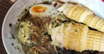 Kỳ lạ món mì ramen trộn kem ốc quế khó hiểu của người Nhật