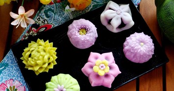 Mãn nhãn ngắm món bánh Wagashi đẹp như hoa của Nhật