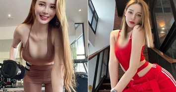 Hotgirl thể thao khoe ảnh tập tại nhà, trang phục sexy