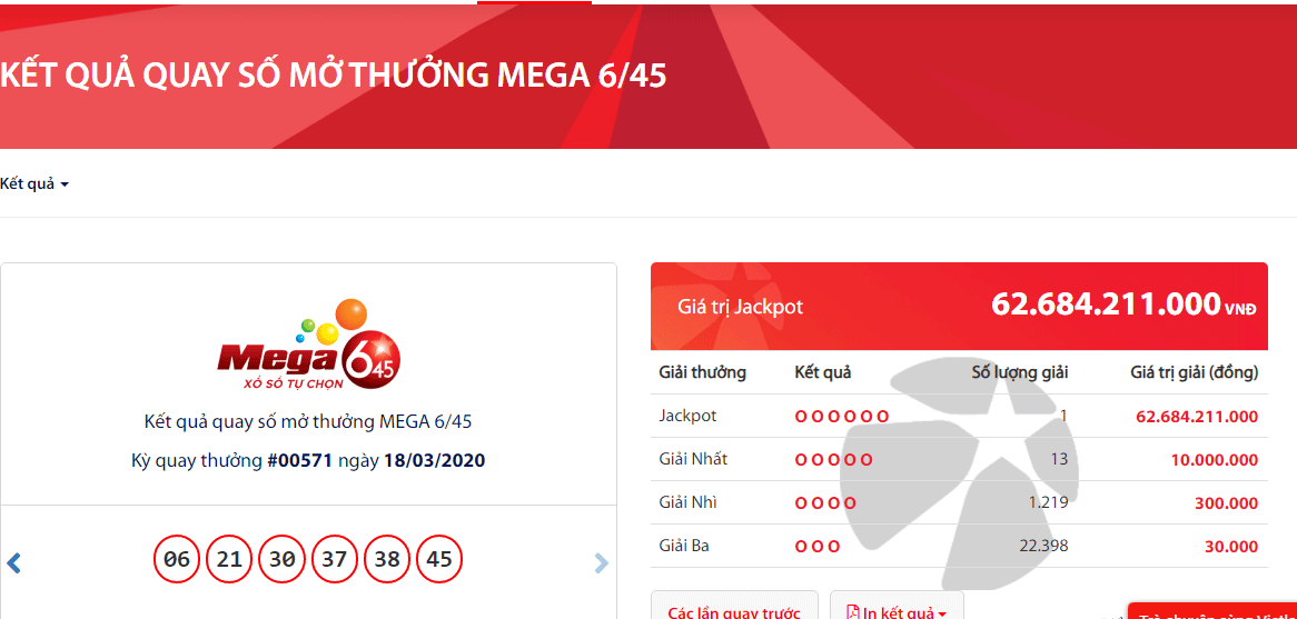 Một người ở Đắk Lắk trúng độc đắc Vietlott hơn 62 tỷ đồng