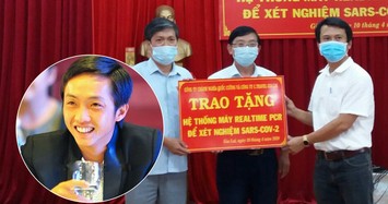 Cường Đô La lên tiếng về trao tặng máy xét nghiệm COVID-19 giá chỉ 2 tỷ đồng 