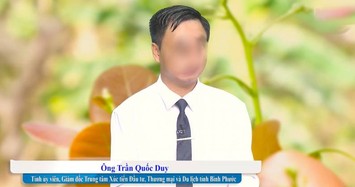 Ủy ban Kiểm tra Tỉnh ủy Bình Phước đề nghị kỷ luật ông Trần Quốc Duy 