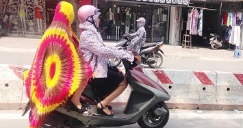 Hết hồn với “style Ninja” trong ngày nắng nóng đỉnh điểm ở Sài Gòn