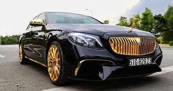 Dân chơi mạ vàng, đính kim cương xe sang Mercedes