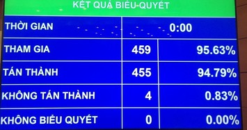 Quốc hội phê chuẩn việc bổ nhiệm 2 Phó Thủ tướng và 12 thành viên Chính phủ