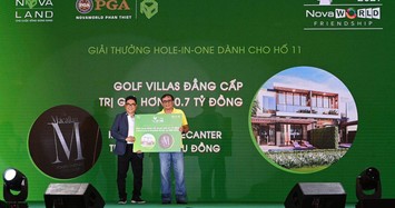 Hole-in-one 11 tỉ đồng có chủ ngay ngày khai mạc NovaWorld Friendship 2021 Tournament