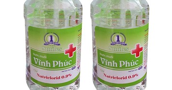 Lô nước muối súc miệng Vĩnh Phúc 500ml bị thu hồi do không đạt chất lượng