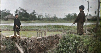 Cuộc sống nông thôn Bắc Bộ bình dị trong ảnh màu trăm tuổi 