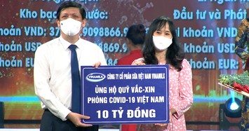 Vinamilk tiếp tục đồng hành với chính phủ, ủng hộ 10 tỷ đồng vào quỹ Vaccine phòng Covid-19