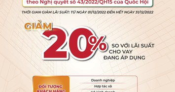 Agribank giảm tiếp 20% so với lãi suất cho vay để hỗ trợ khách hàng