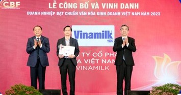 Vinamilk được vinh danh “Doanh nghiệp đạt chuẩn văn hóa kinh doanh Việt Nam“