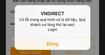 Lỗi hệ thống giao dịch VNDirect, nhà đầu tư không thể tháo chạy phiên ATO sáng nay