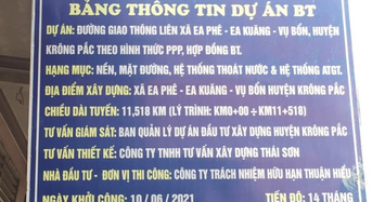 Thuận Hiếu: Nhà thầu 'quen mặt' tại BQLDA đầu tư xây dựng huyện Krông Pắc