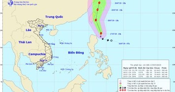 Bão Danas (bão số 3) giật cấp 11 đang hướng vào Biển Đông