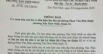 Cảnh báo về dự án 'ma' ở đường Phan Văn Hớn 