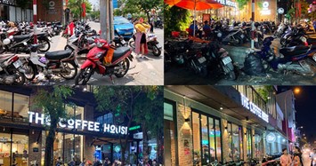 Hình ảnh The Coffee House lấn chiếm vỉa hè, 'đẩy' người đi bộ xuống đường