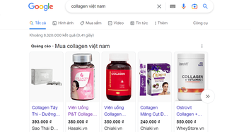 Tràn lan viên nén, nước uống collagen trên thị trường