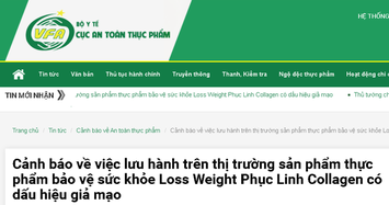 Thực phẩm chức năng Loss Weight Phục Linh Collagen có dấu hiệu giả mạo