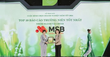 Năm thứ 2 liên tiếp MSB lọt top 10 báo cáo thường niên tốt nhất nhóm tài chính 