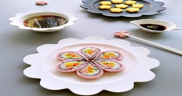 Làm sushi hoa anh đào đẹp mắt ngon miệng nhìn thôi đã mê