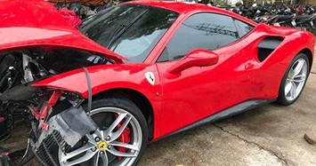 Ai lái chiếc Ferrari 488 GTB của ca sĩ Tuấn Hưng gặp tai nạn?