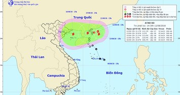 Áp thấp khả năng mạnh thành bão, giật cấp 10 và liên tục đổi hướng 