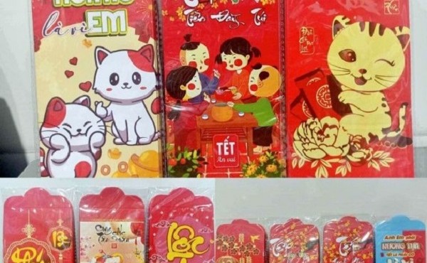 Độc đáo phong bao lì xì họa tiết mèo