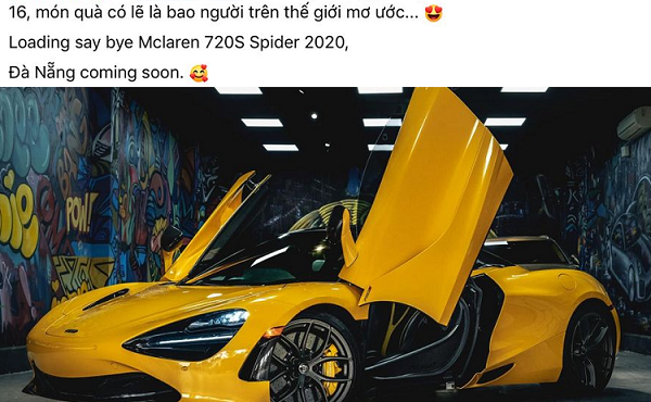 Bố tặng richkid 16 tuổi ở Đà Nẵng 2 siêu xe 40 tỷ