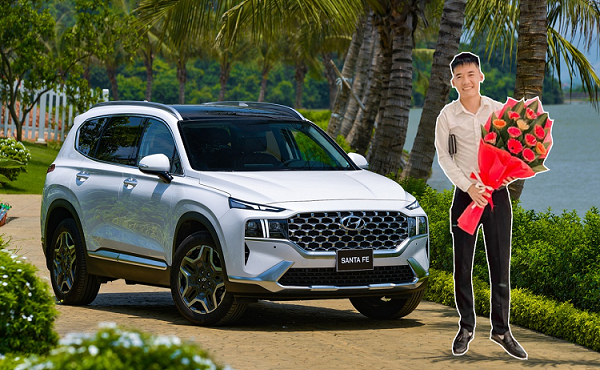 Con Bà Tân Vlog bán Hyundai SantaFe lướt 3.000km lên đời 2021