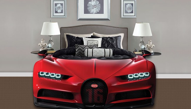 Cận cảnh chiếc giường 'siêu xe' Bugatti Chiron đầy sang chảnh