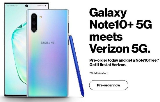 Nhà mạng Mỹ 'chơi sang' tặng kèm Galaxy Note10 cho khách đặt trước bản Note10+ 5G