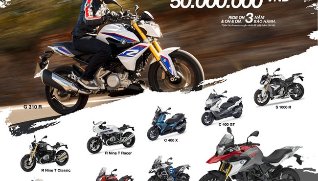 BMW Motorrad ưu đãi giá bán lên đến 50 triệu đồng