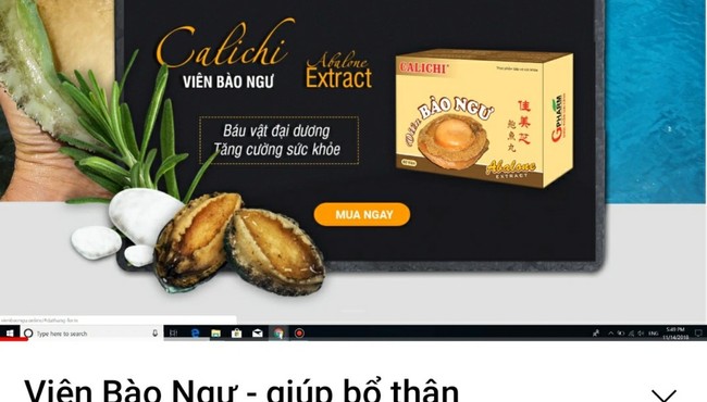 Viên Bào Ngư Calichi quảng cáo “lố”... coi thường người tiêu dùng