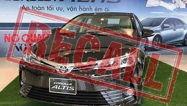 Vì sao triệu hồi 166 xe Corolla Altis tại Việt Nam?