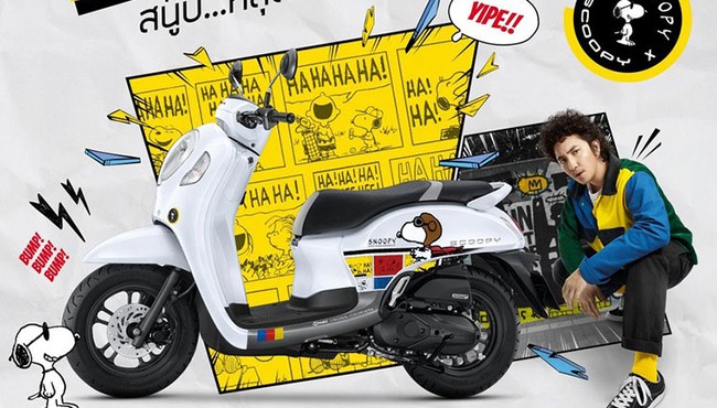 Cận cảnh xe ga Honda Scoopy Snoopy nhập khẩu giá hơn 37 triệu đồng
