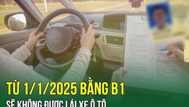 Từ 1/1/2025, người có giấy phép lái xe B1 được lái các loại xe gì? 