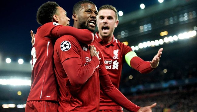 Giây phúc vỡ òa của các cầu thủ Liverpool sau khi đả bại Barca