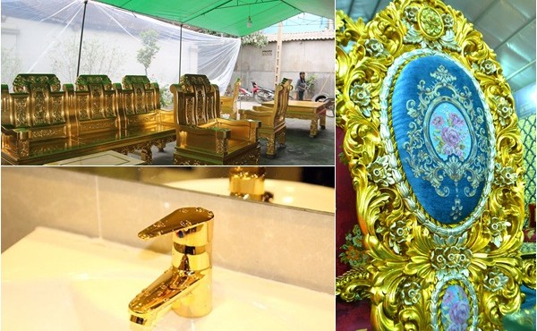 Thú chơi nội thất dát vàng của đại gia Việt