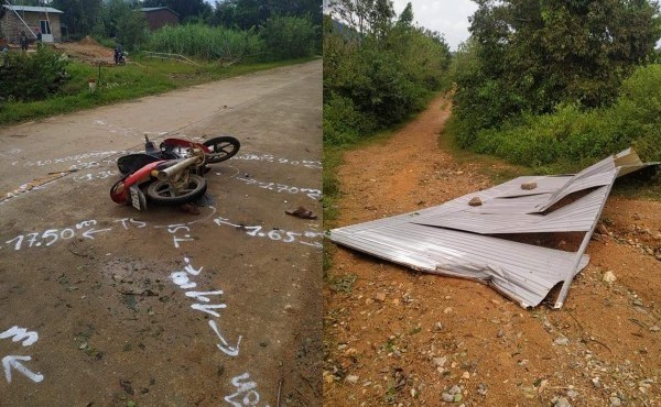 Tôn bị gió bão thổi bay làm người đàn ông đang đi xe máy tử vong 