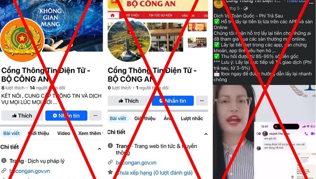 Cảnh báo thủ đoạn mạo danh Cổng thông tin điện tử Bộ Công an để lừa đảo