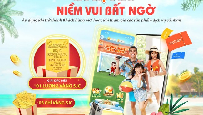 HDBank tặng một lượng vàng SJC cho khách hàng mỗi tháng