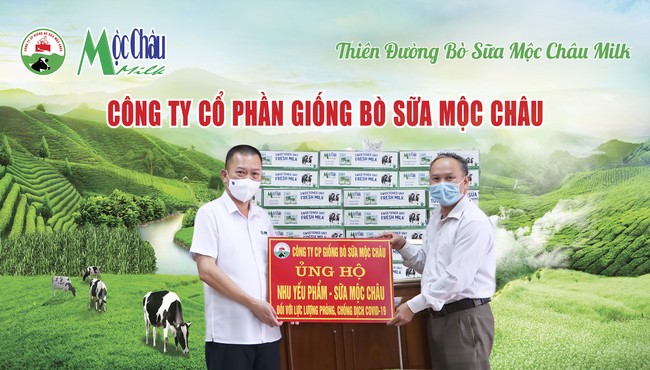 Mộc Châu Milk trao tặng sữa tươi tới người dân và tuyến đầu chống dịch